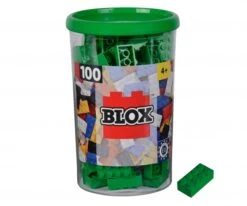 SIMBA TOYs Blox 100 Green 8 Pin Bricks In Box