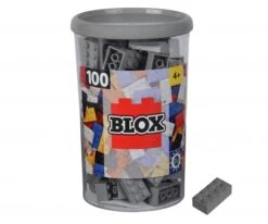 SIMBA TOYs Blox 100 Grey 8 Pin Bricks In Box