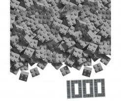 SIMBA TOYs Blox 1000 Grey 4 Pin Bricks Loose