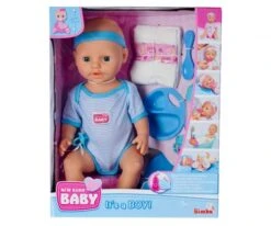 SIMBA TOYs New Born Baby Baby Doll, Blue Accessories -Simba Toys new born baby baby doll blue accessories 105030044 en 06